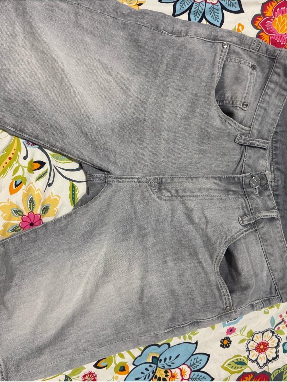 Hermes Light Grey Boyfriend Jeans